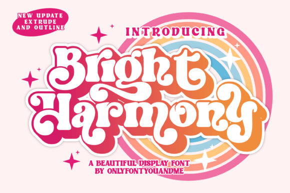 Bright Harmony: A Cute and Fun Display Font for Creative Projects