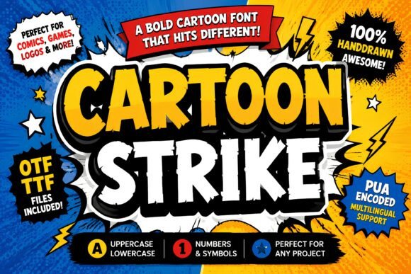 Cartoon Strike: The Bold Display Font for Impactful Design