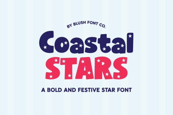 Coastal Stars: A Bold Patriotic Font for Your Projects