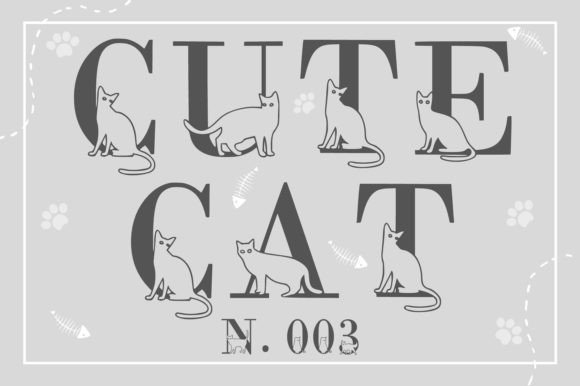 Cute Cat N.003: The Adorable Font for Creative Projects