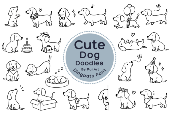 Cute Dog Doodle: A Playful Typeface for Pet-Themed Projects