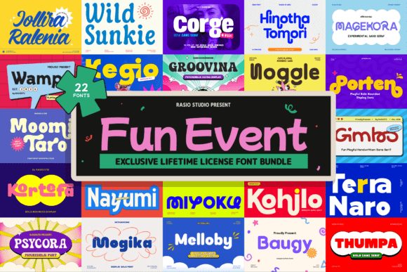 Fun Event Font Bundle: Injecting Playful Energy into Your Projects