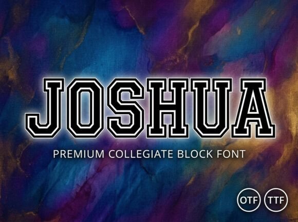 Joshua: The Premium Collegiate Block Font for Team Spirit