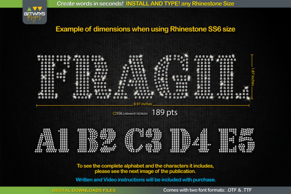 RS03 Seal Bold Rhinestone Template TTF: Instant Bling for Custom Creators