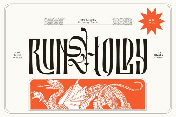 Runholdy: The Art-Deco Blackletter Font for Bold Brands