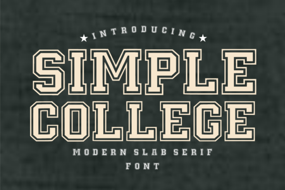 Simple College: The Bold Slab Serif for Authentic Branding